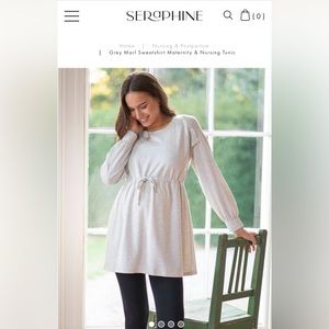 Seraphine Gray Maternity Tunic